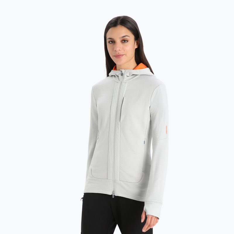 Icebreaker dámska trekingová mikina Quantum III LS Zip Hood white IB0A59JW5521