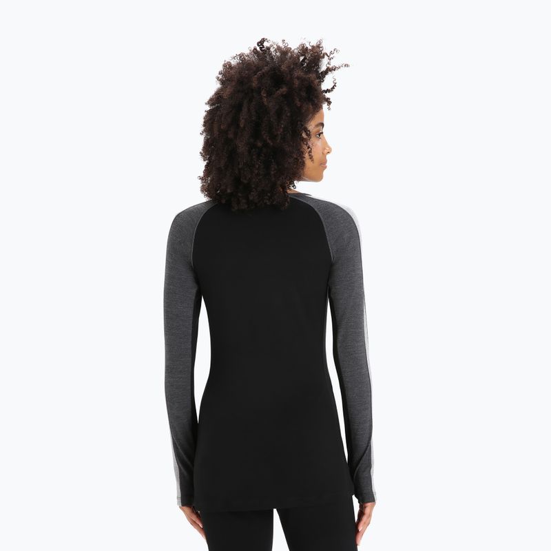 Dámska termoaktívna mikina icebreaker ZoneKnit 260 jet hthr/black/metro hthr/cb 3