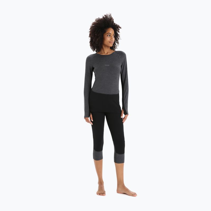 Dámska termoaktívna mikina icebreaker ZoneKnit 260 jet hthr/black/metro hthr/cb 2
