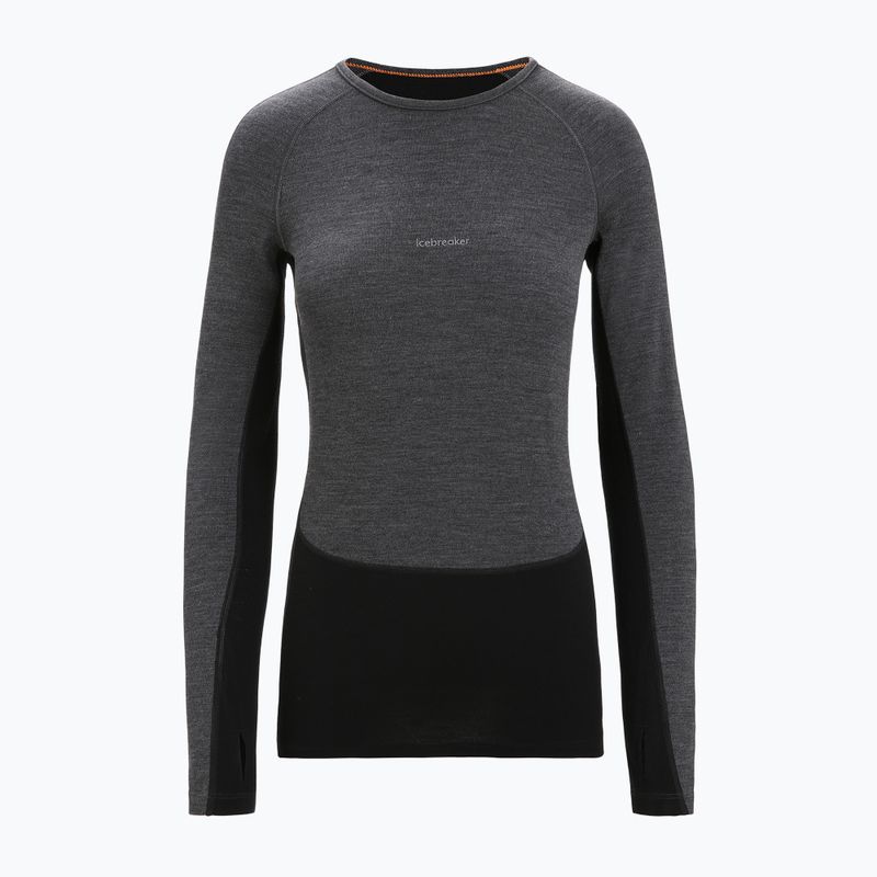 Dámska termoaktívna mikina icebreaker ZoneKnit 260 jet hthr/black/metro hthr/cb 8