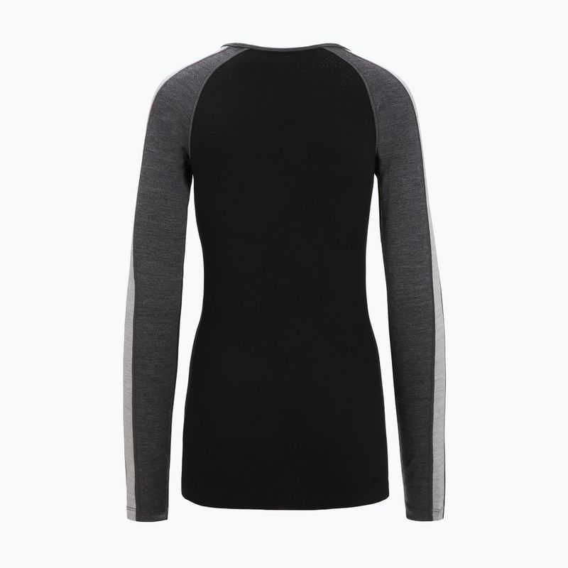 Dámska termoaktívna mikina icebreaker ZoneKnit 260 jet hthr/black/metro hthr/cb 9