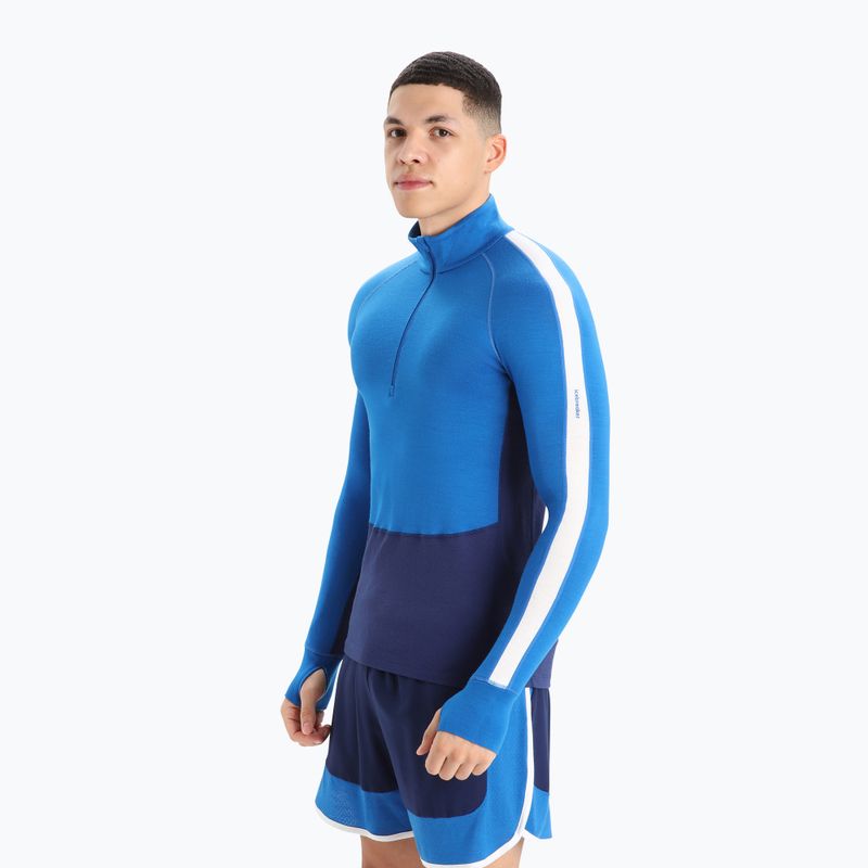 Termoaktívna pánska mikina icebreaker ZoneKnit 260 Half Zip lazurite/royal navy/snow/cb