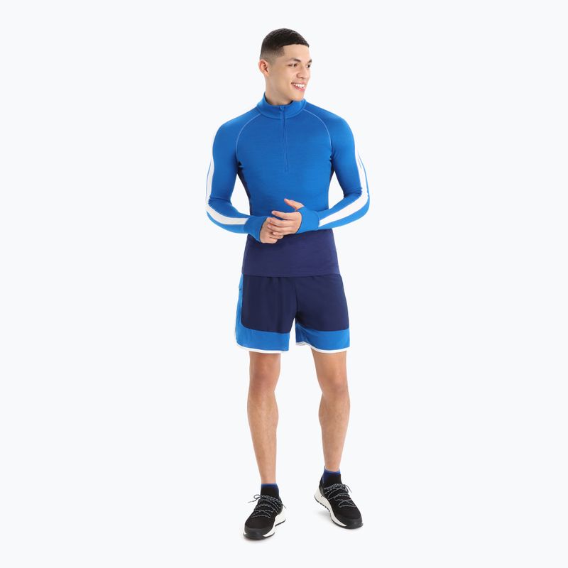 Termoaktívna pánska mikina icebreaker ZoneKnit 260 Half Zip lazurite/royal navy/snow/cb 2