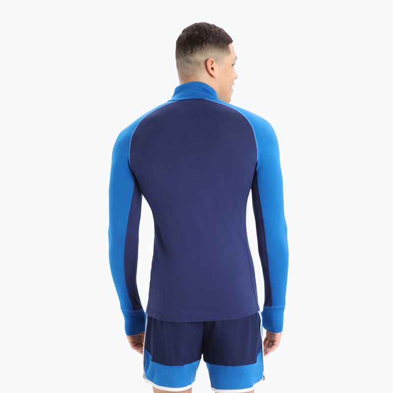 Termoaktívna pánska mikina icebreaker ZoneKnit 260 Half Zip lazurite/royal navy/snow/cb 3