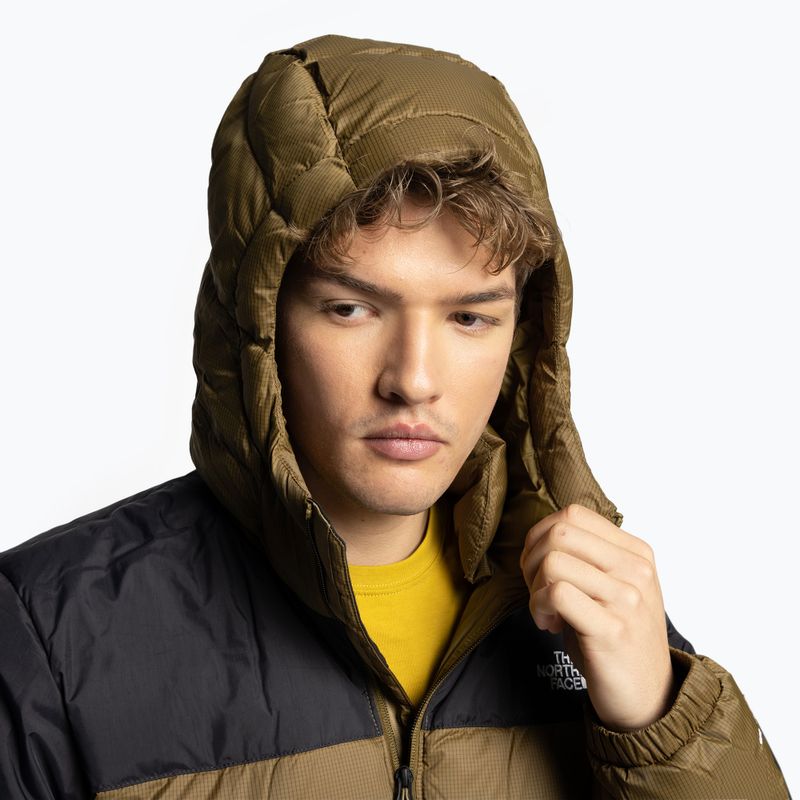 Pánska páperová bunda The North Face Diablo Down Hoodie hnedá NFA4M9L 5