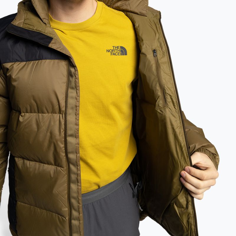 Pánska páperová bunda The North Face Diablo Down Hoodie hnedá NFA4M9L 9