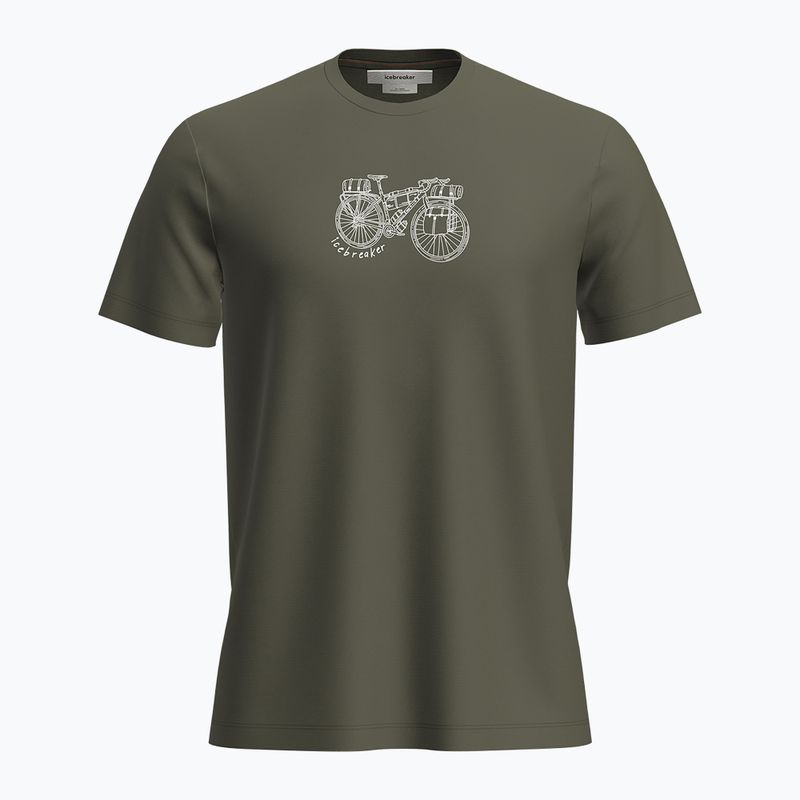 Pánske tričko Icebreaker Merino 150 Tech Lite SS Tee Adventure Ride loden trekkingové tričko