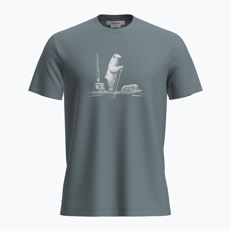 Pánske trekové tričko Icebreaker Marino 150 Tech Lite SS Tee Polar Paddle blue ash