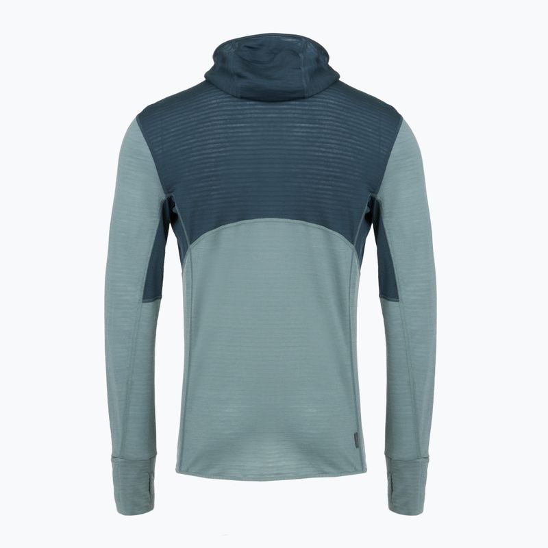 Pánska trekingová  mikina Icebreaker Merino 200 RealFleece Descender Zip Hoodie abyss/blue ash/black 2