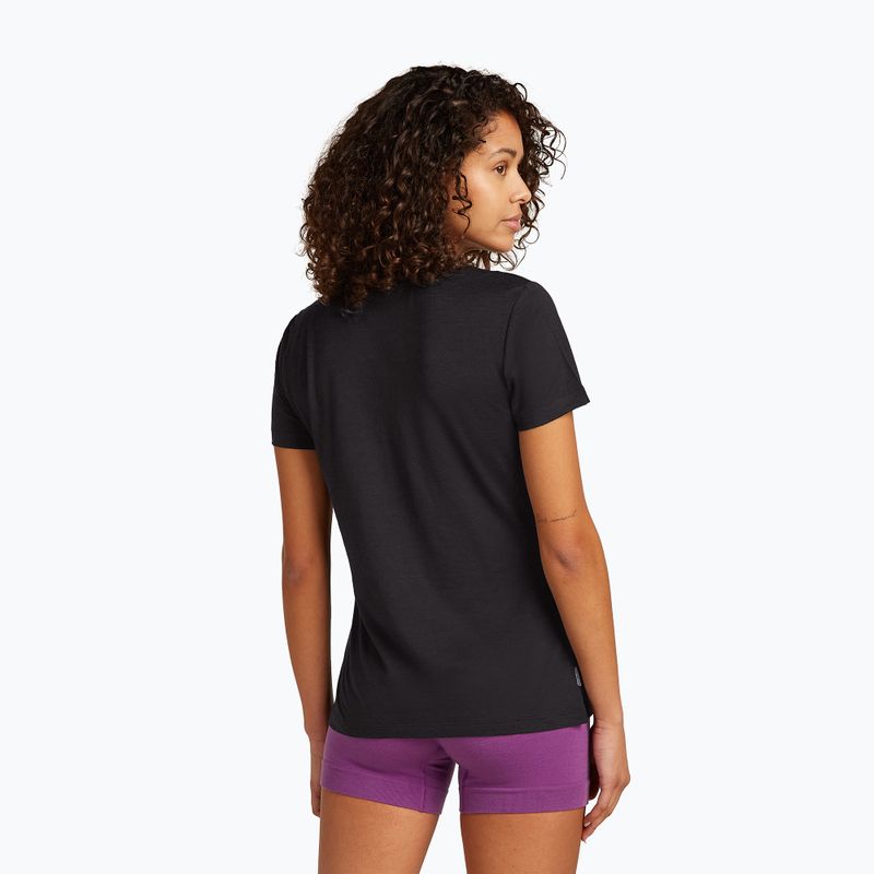 Dámske trekingové tričko icebreaker Merino 150 Tech Lite SS Tee Sparkling Stars black 3