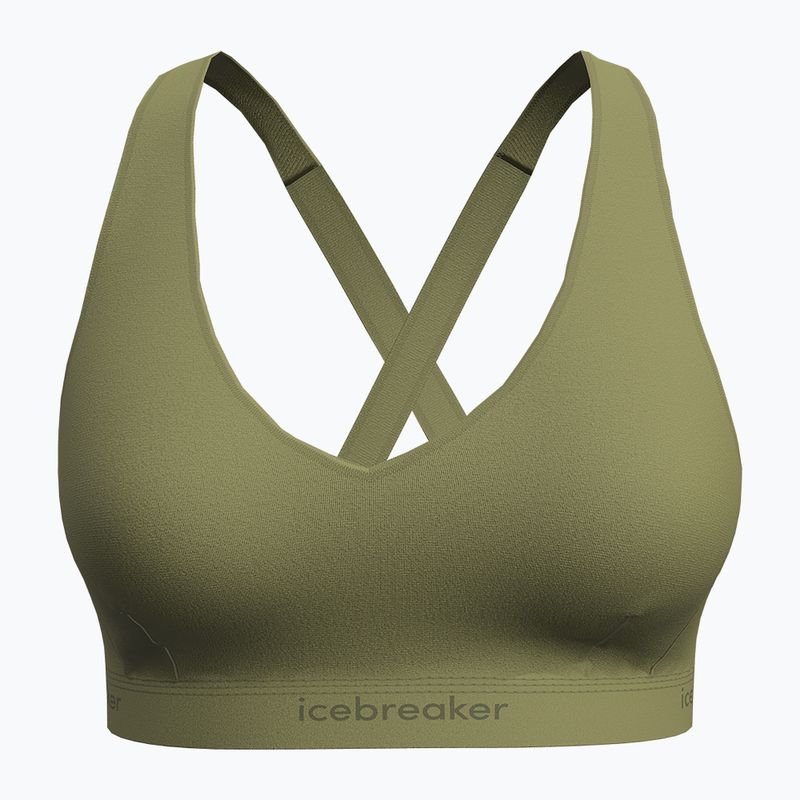 Termoaktívna podprsenka Icebreaker Merino 125 Cool-Lite Sprite Racerback olivová