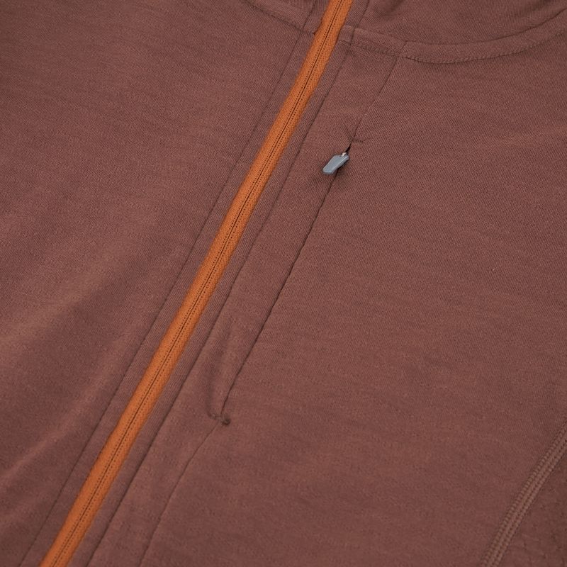 Dámska trekingová mikina icebreaker Merino 200 Realfleece Descender Zip Hoodie dusty clay 3