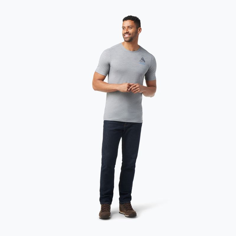 Pánske tričko Smartwool Wilderness Summit Graphic Tee svetlosivé 16673 2