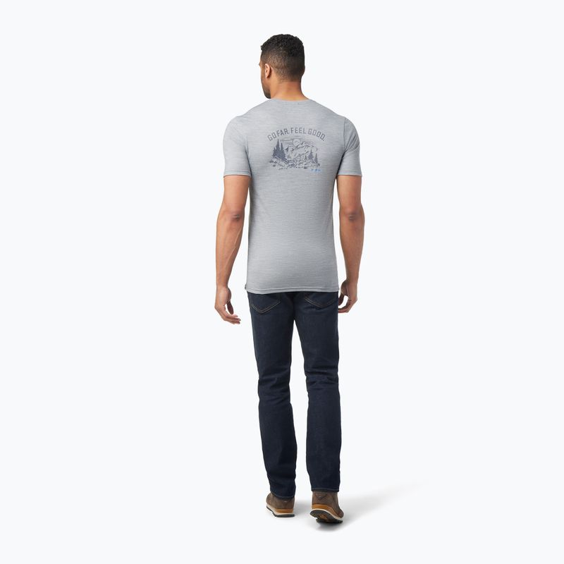 Pánske tričko Smartwool Wilderness Summit Graphic Tee svetlosivé 16673 3