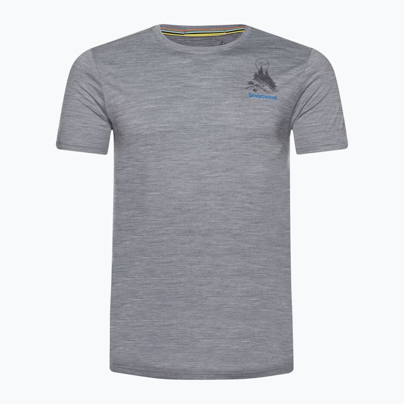 Pánske tričko Smartwool Wilderness Summit Graphic Tee svetlosivé 16673 4