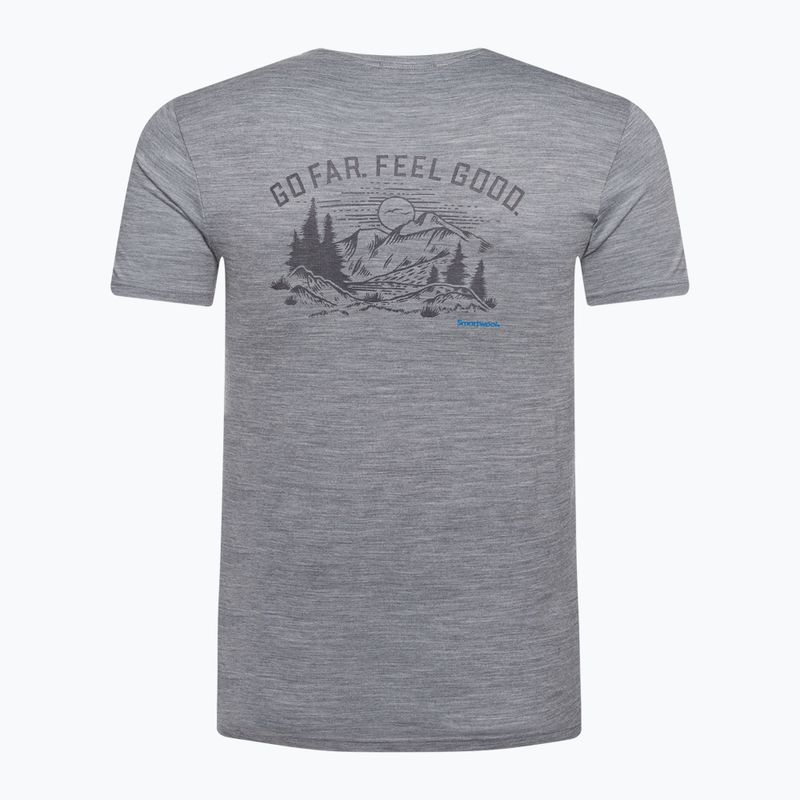 Pánske tričko Smartwool Wilderness Summit Graphic Tee svetlosivé 16673 5