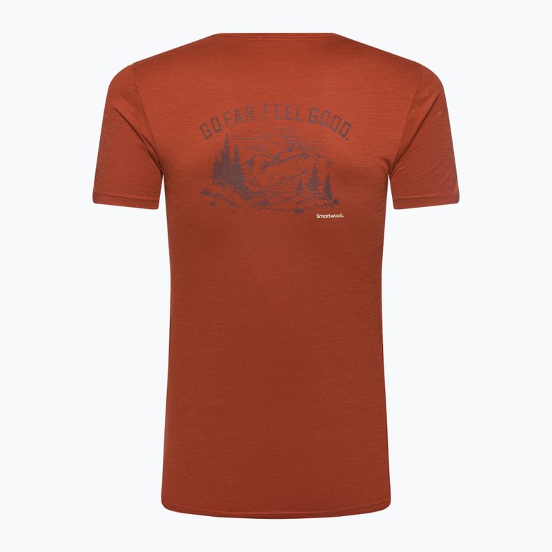 Pánske tričko Smartwool Wilderness Summit Graphic Tee brown trekking 16673 5