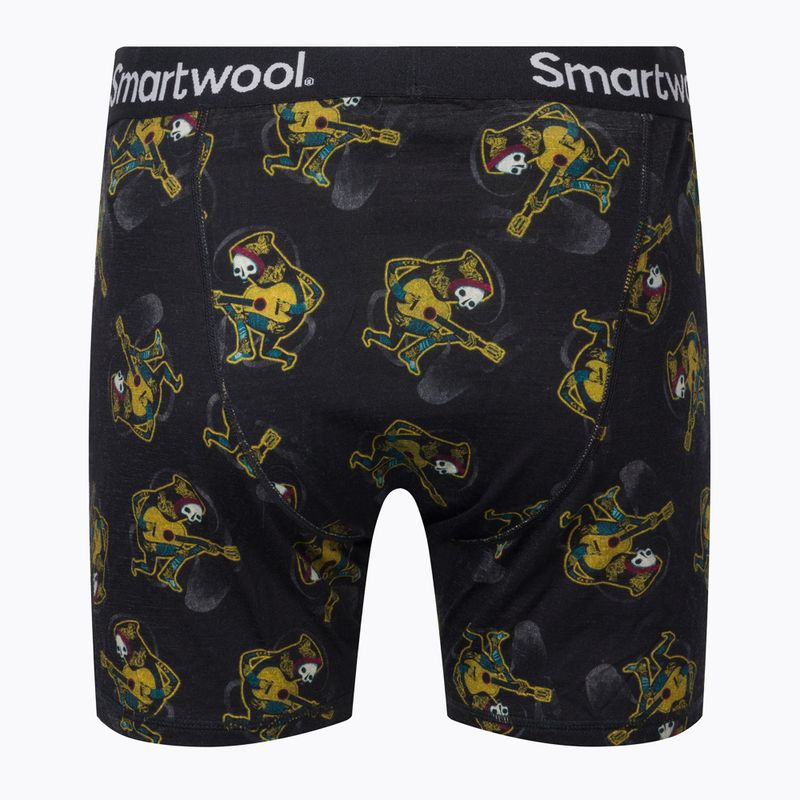 Pánske boxerky Smartwool Merino Print Boxer Brief Boxované termo boxerky čierno-žlté 15151 2