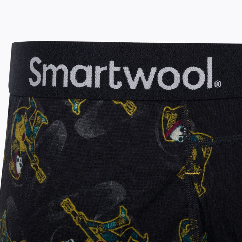 Pánske boxerky Smartwool Merino Print Boxer Brief Boxované termo boxerky čierno-žlté 15151 4