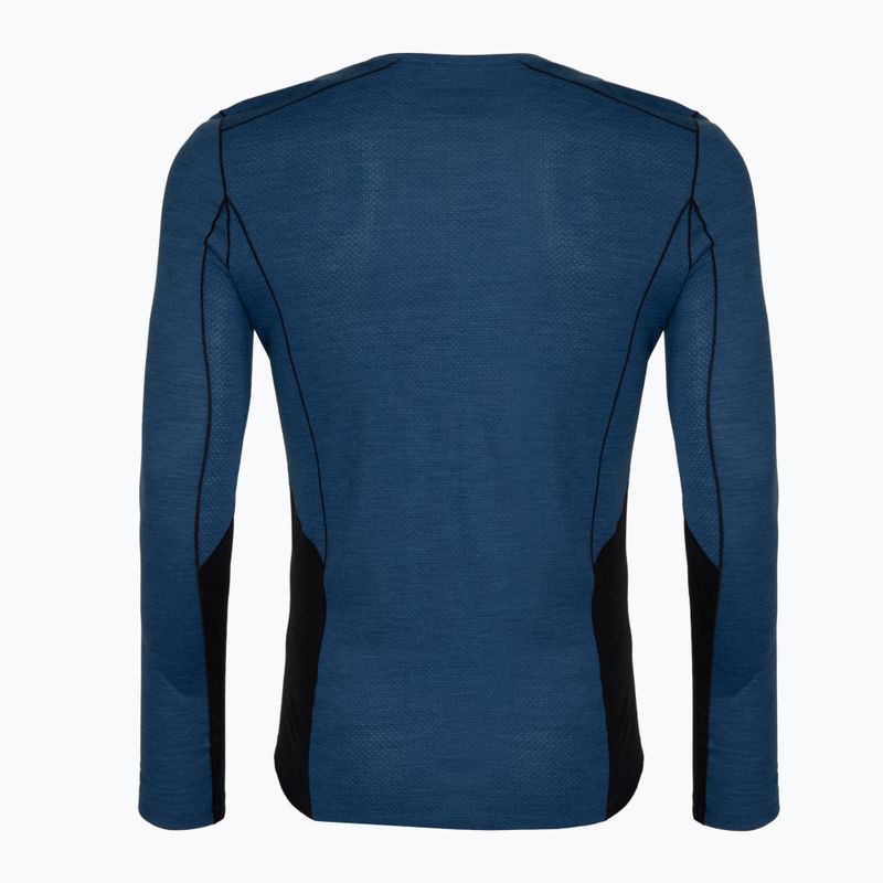 Pánska termoaktívna mikina Smartwool Merino Sport Crew laguna blue/deep navy 2