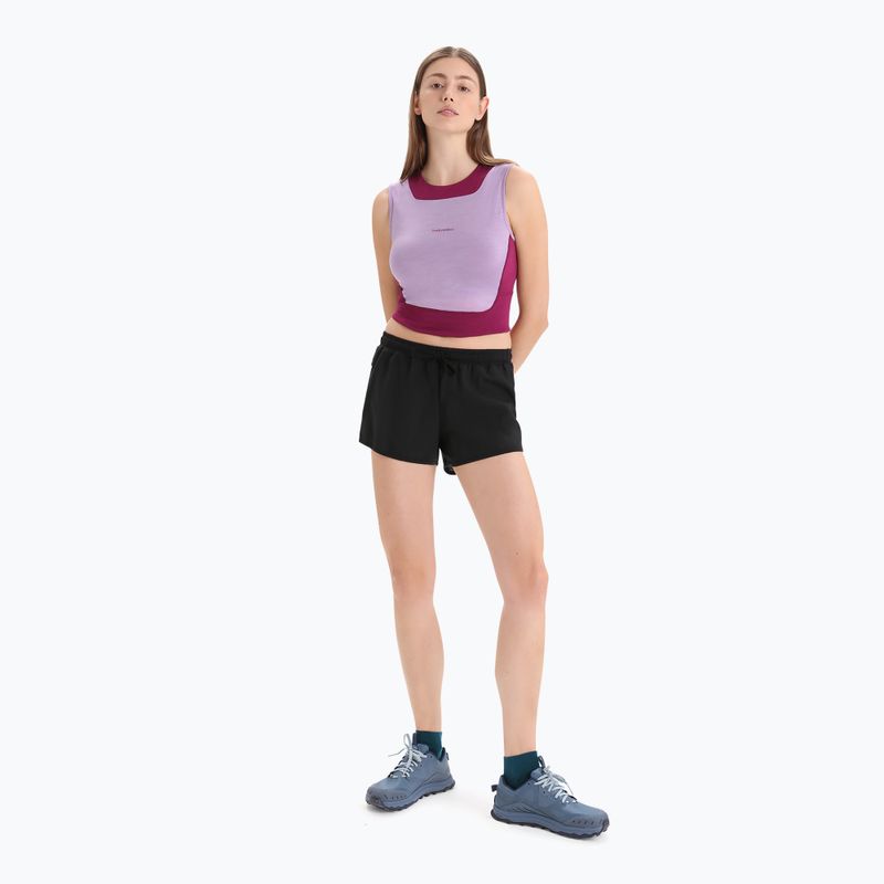 Dámska termoregulačná tričko icebreaker Zoneknit Cropped Bra-Tank purple gaze 2