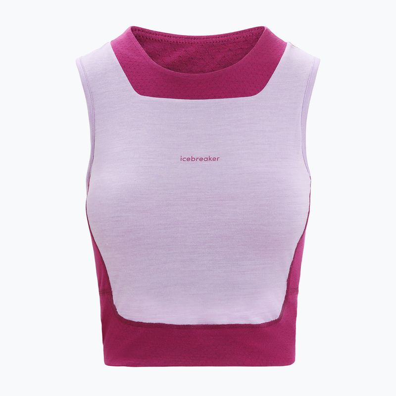 Dámska termoregulačná tričko icebreaker Zoneknit Cropped Bra-Tank purple gaze 6