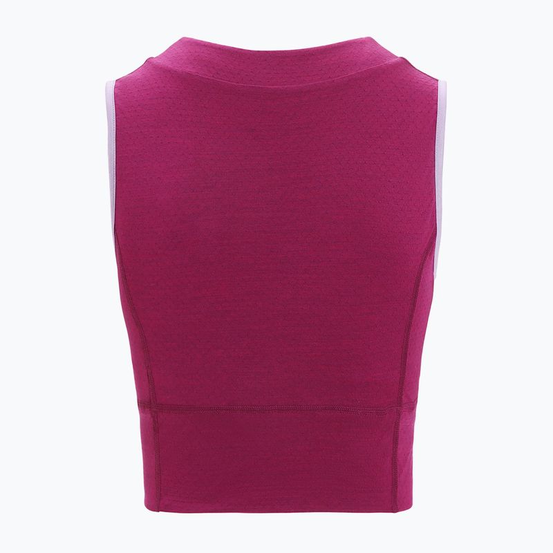 Dámska termoregulačná tričko icebreaker Zoneknit Cropped Bra-Tank purple gaze 7