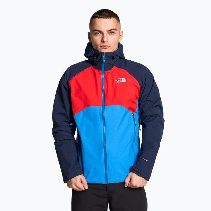 Pánska bunda do dažďa The North Face Stratos navy blue and red NF00CMH9IM51