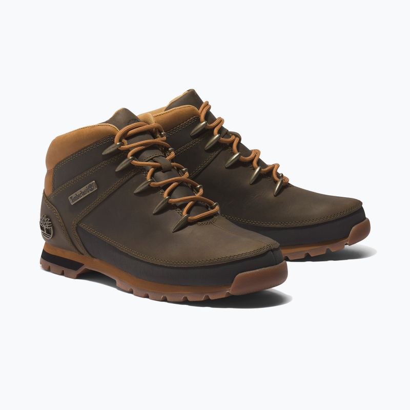 Timberland pánske Euro Sprint Hiker olivové celozrnné trekové topánky 9