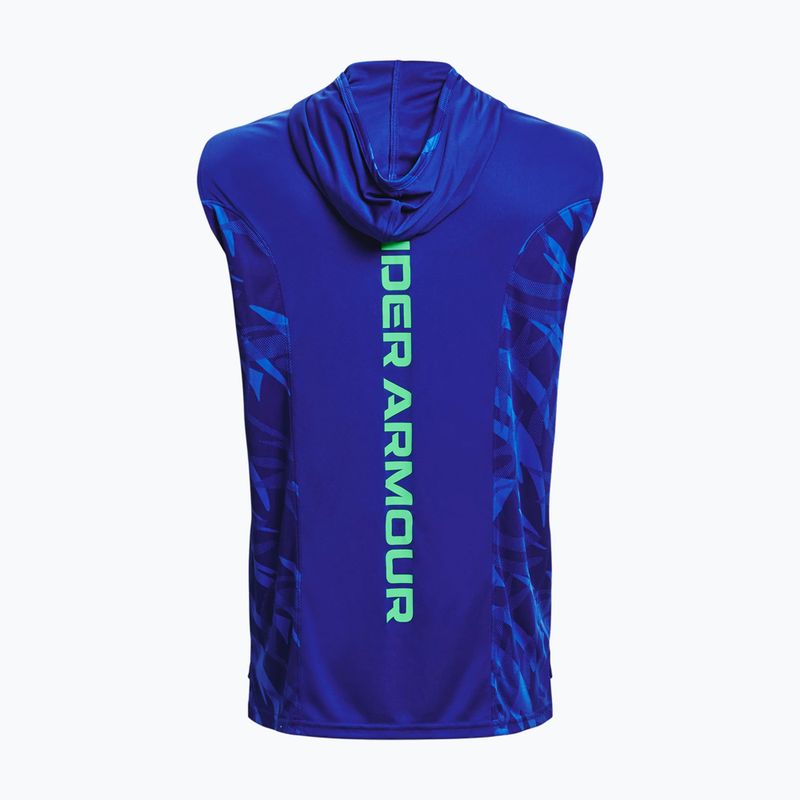 Pánske basketbalové tričko s kapucňou Under Armour Baseline Tank Hoodie 41 modré 13724-41-LG 2