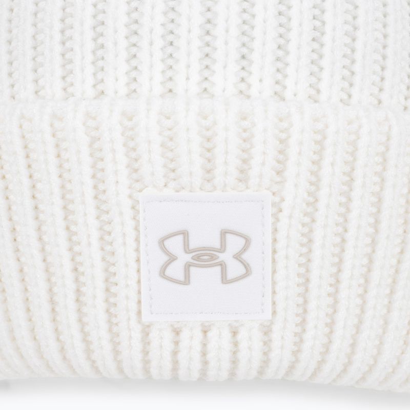 Under Armour dámska zimná čiapka Halftime Ribbed Pom white/ghost gray 4