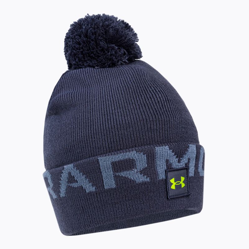 Under Armour pánska zimná čiapka Ua Halftime Fleece Pom navy blue 1373093