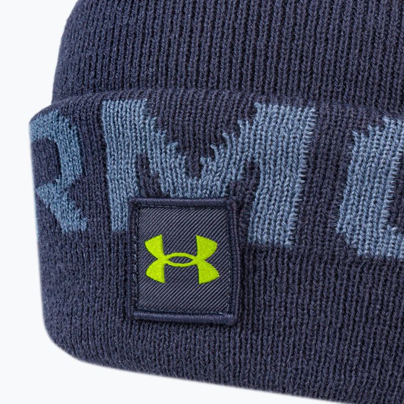 Under Armour pánska zimná čiapka Ua Halftime Fleece Pom navy blue 1373093 3