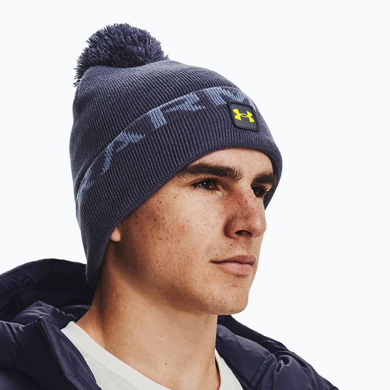 Under Armour pánska zimná čiapka Ua Halftime Fleece Pom navy blue 1373093 6