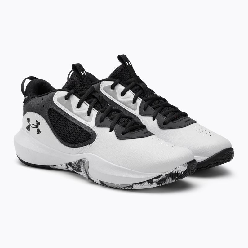 Pánska basketbalová obuv Under Armour Lockdown 6 bielo-šedá 325616-11 4