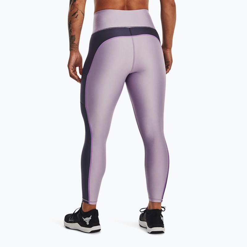 Dámske tréningové legíny Under Armour Project Rock HG Ankle purple luxe 3