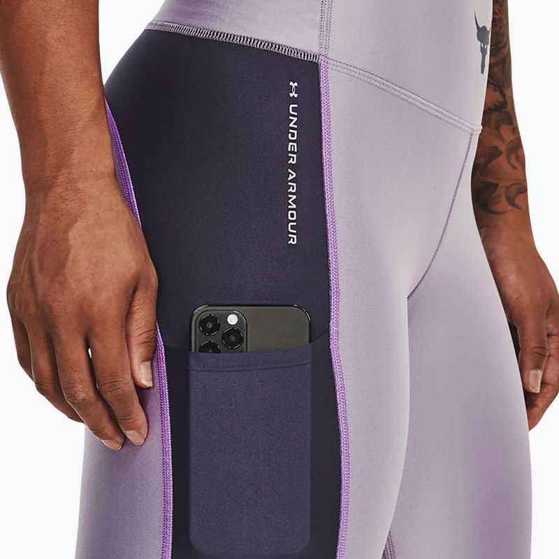 Dámske tréningové legíny Under Armour Project Rock HG Ankle purple luxe 4