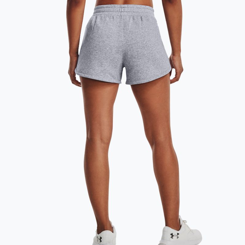 Under Armour Rival Fleece šedé dámske tréningové šortky 1376257 2