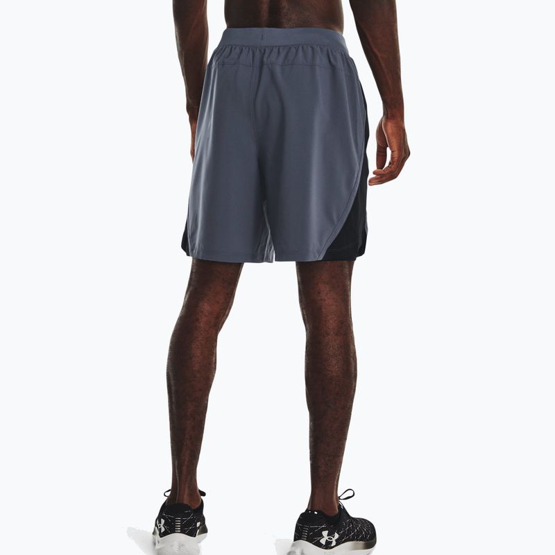 Under Armour Launch Sw 7'' 2N1 šedé pánske bežecké šortky 1361497-044 2
