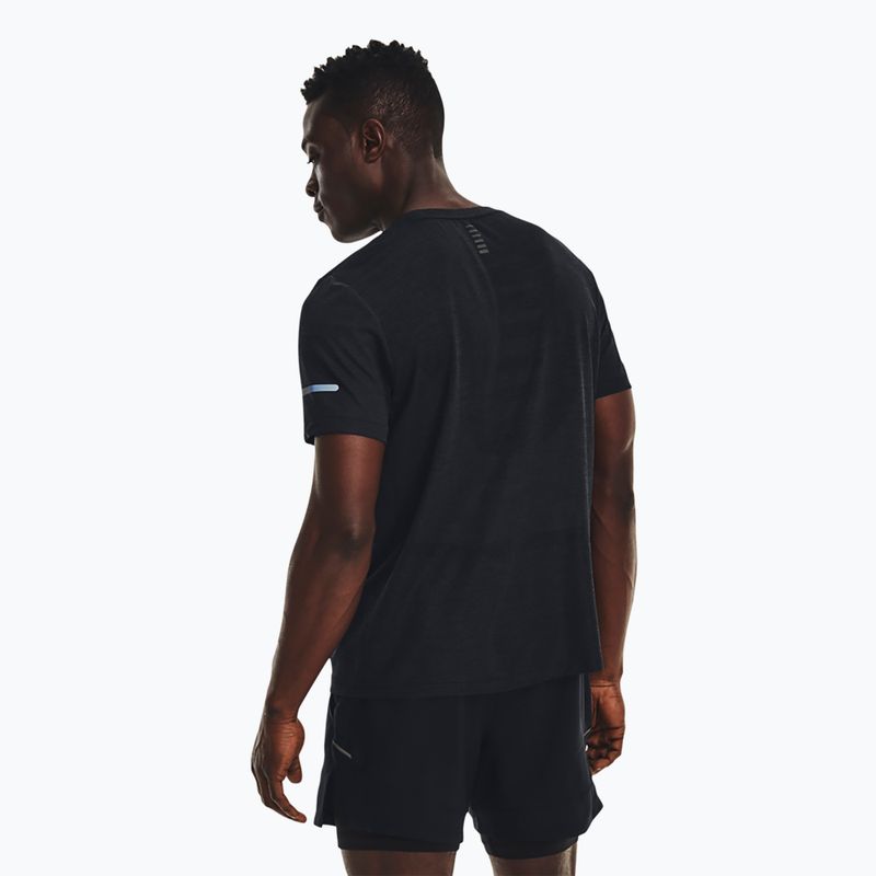 Pánske bežecké tričko Under Armour Seamless Stride black/reflective 3