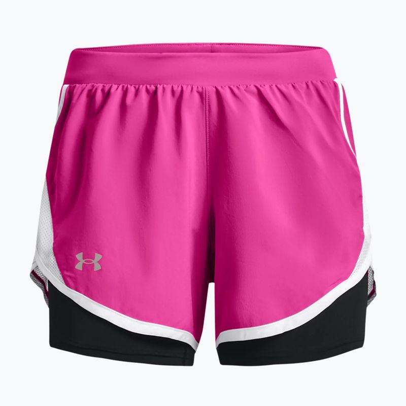 Dámske bežecké šortky Under Armour Fly By 2.0 2N1 ružové 1356200-652
