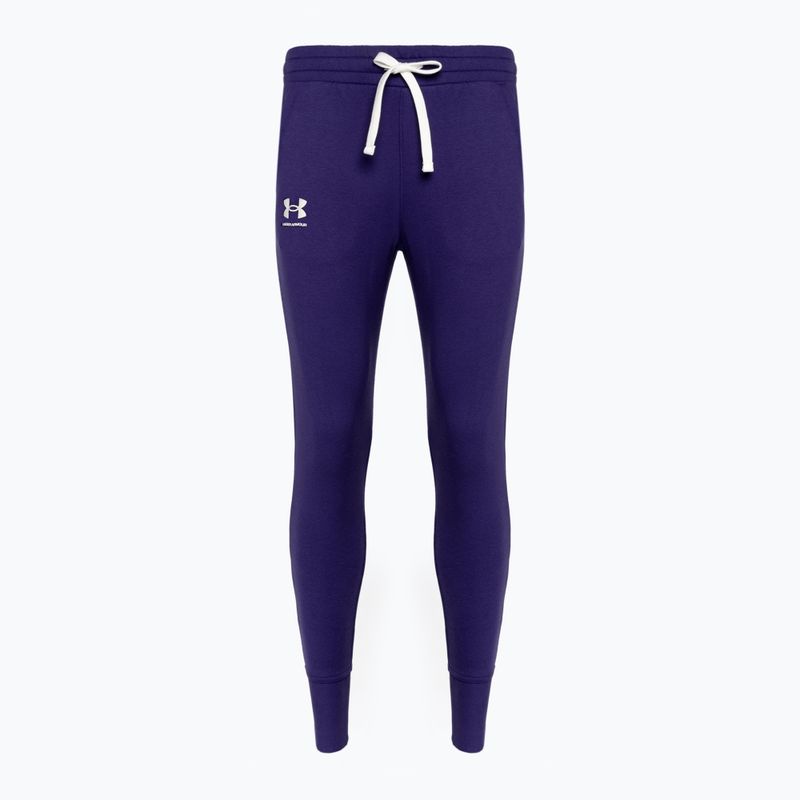 Under Armour dámske tréningové nohavice Rival Fleece Joggers navy blue 1356416 3