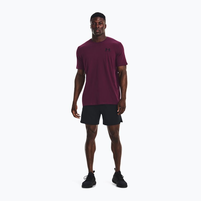 Pánske tričko Under Armour Sportstyle Left Chest purple stone/black 2