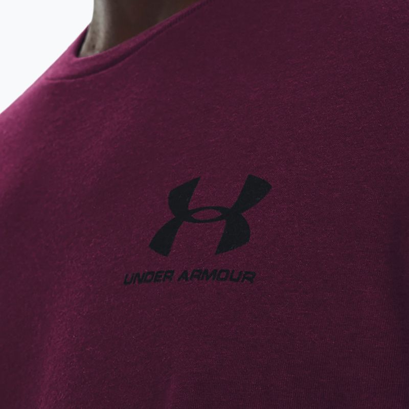 Pánske tričko Under Armour Sportstyle Left Chest purple stone/black 4