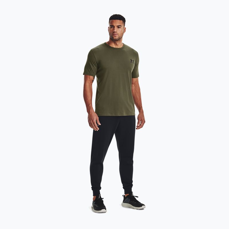 Pánske tričko Under Armour Sportstyle Left Chest marine green/black 2