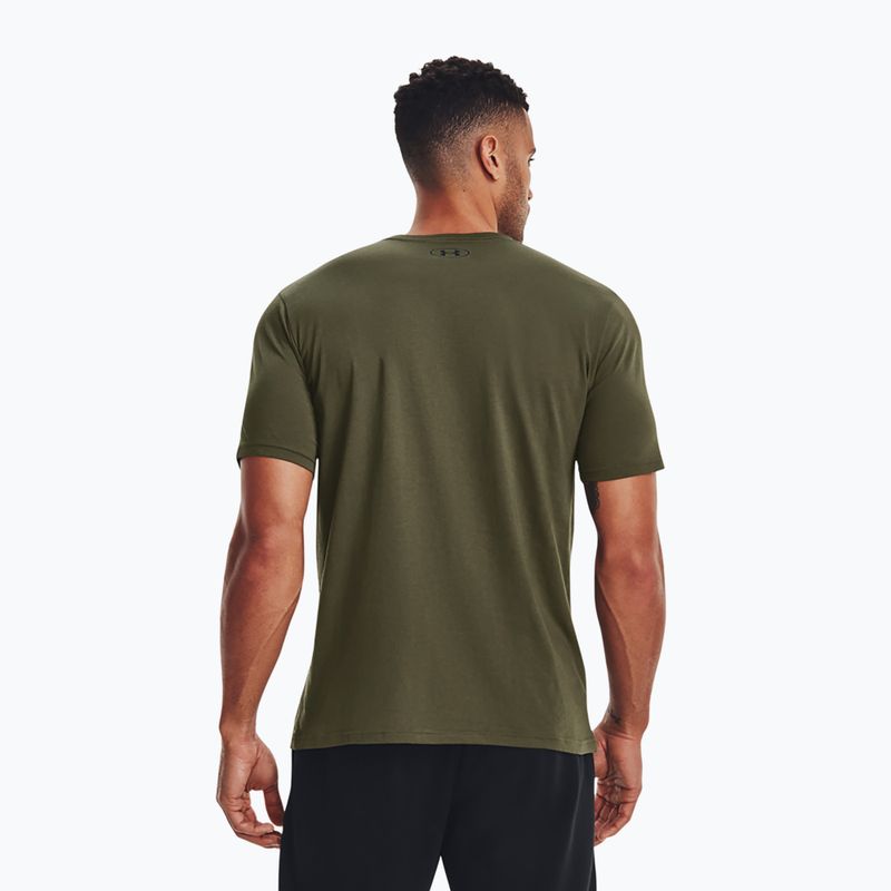 Pánske tričko Under Armour Sportstyle Left Chest marine green/black 3