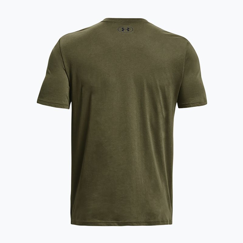 Pánske tričko Under Armour Sportstyle Left Chest marine green/black 5