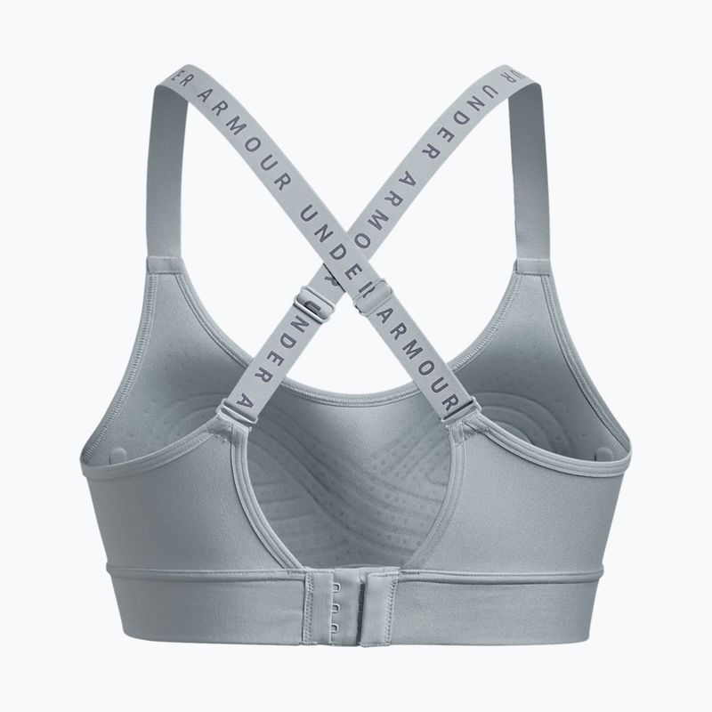 Under Armour Infinity Covered Mid šedá fitness podprsenka 1363353-465 2