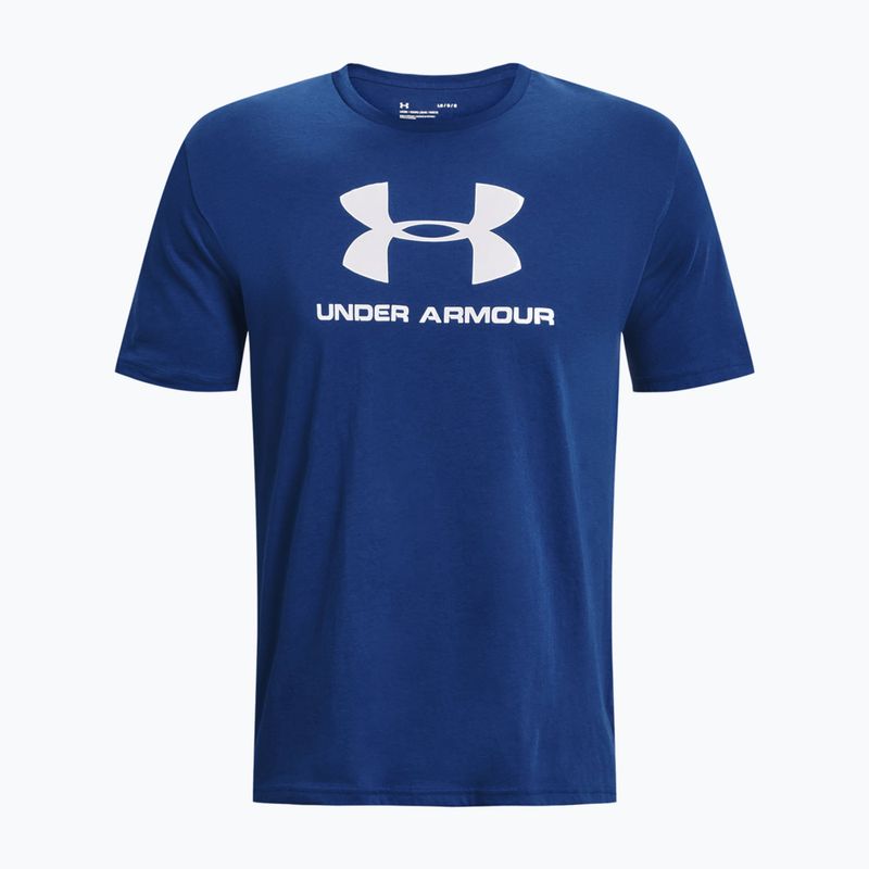 Pánske tréningové tričko Under Armour Sportstyle Logo SS modré 1329590-471 5