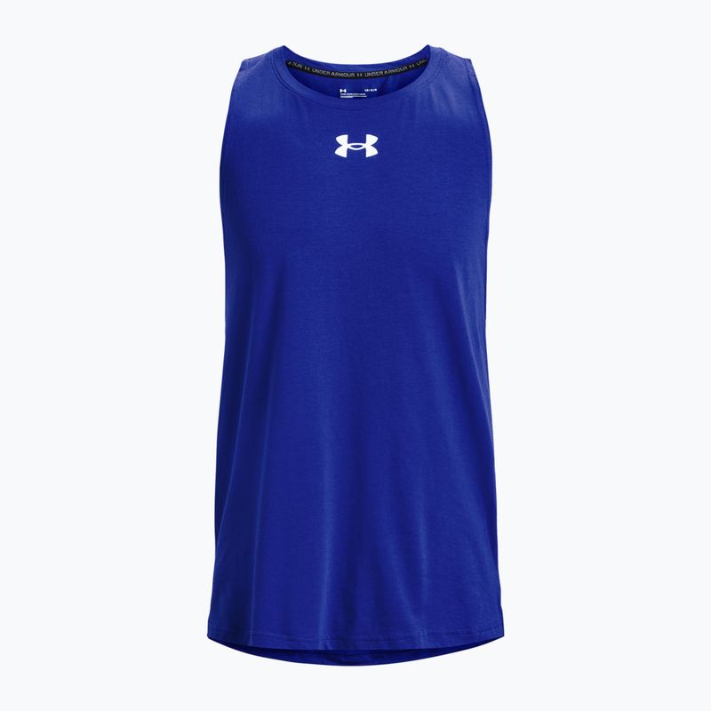 Under Armour Baseline Cotton Tank pánske basketbalové tričko modré 1361901 3